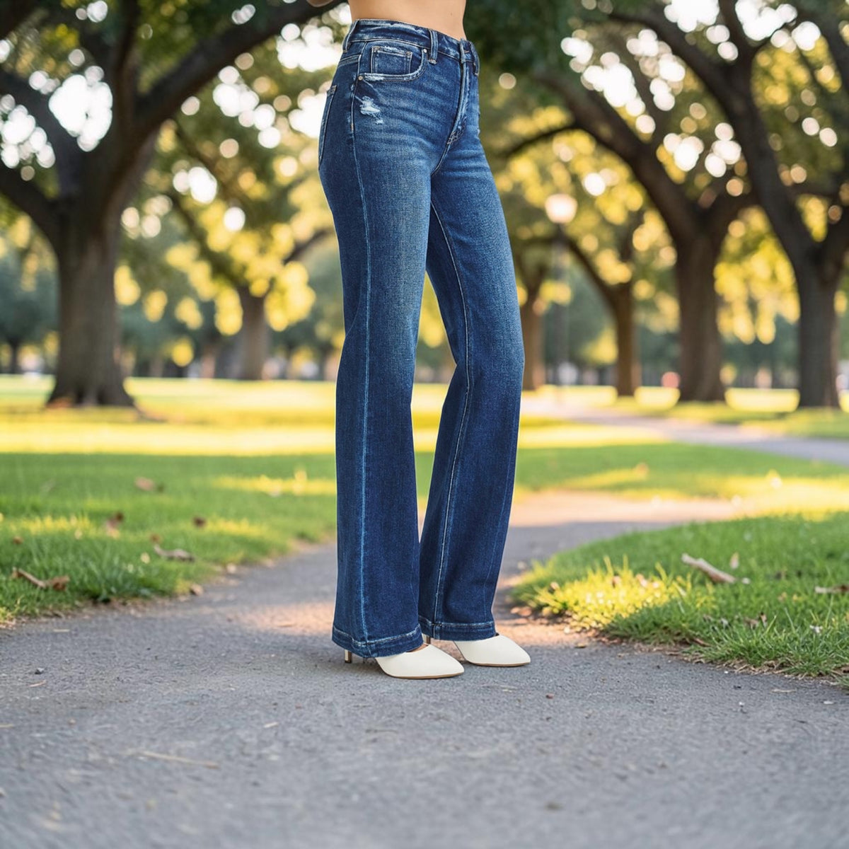 Tummy Control High Rise Straight Jeans by Risen