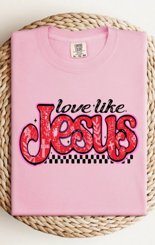 Love Like Jesus T-Shirt (Blossom/Light Pink)