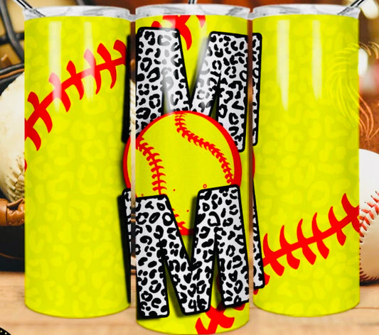 Softball Mom 20oz Skinny Tumbler