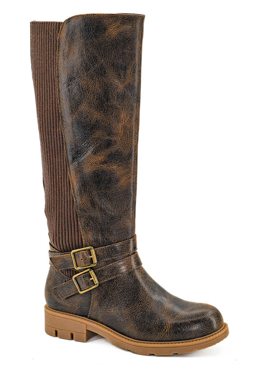 Hay Bale Espresso Crinkle Boots by Corkys