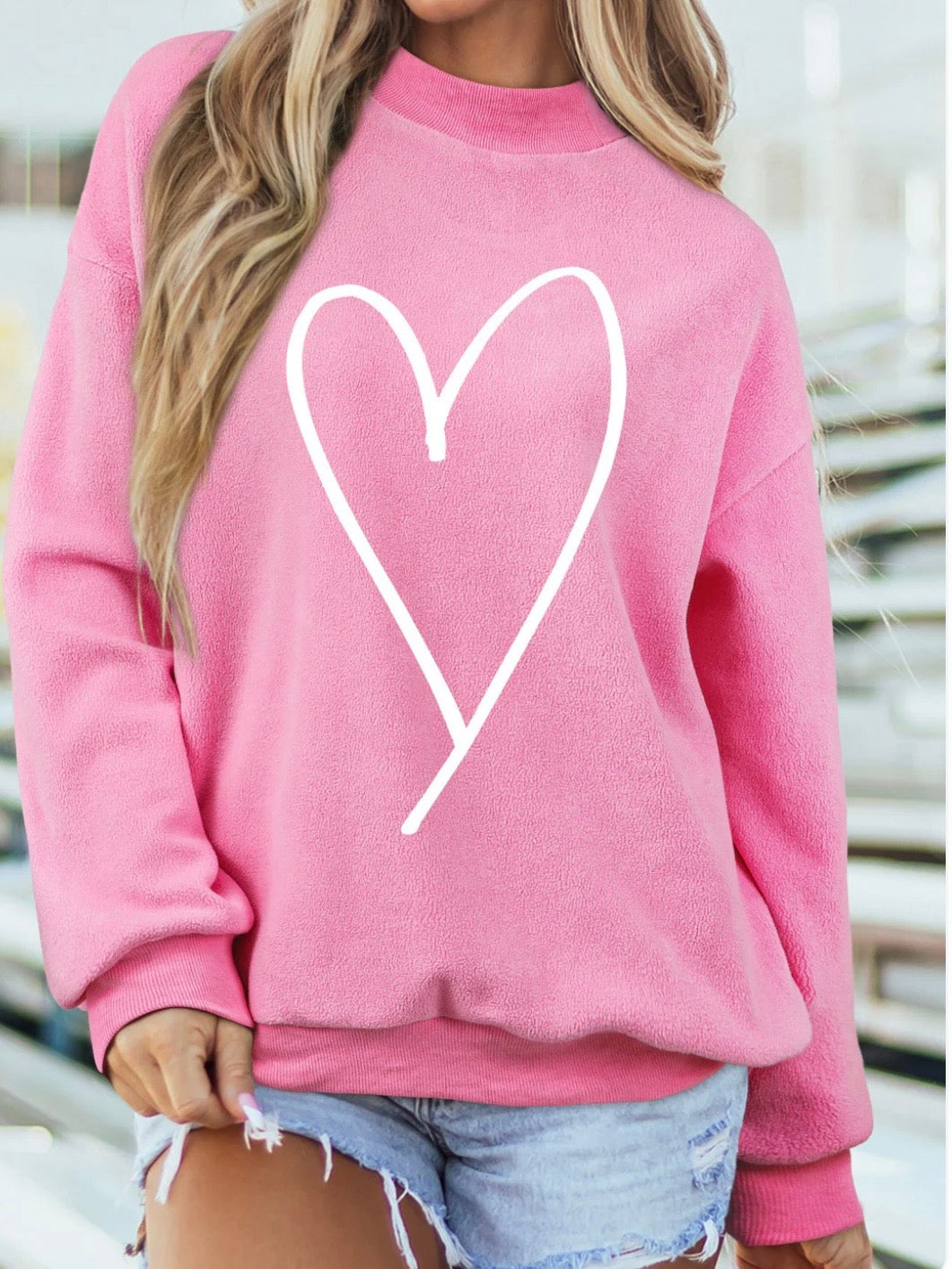 Reversible Printed Double Wear Mock Neck Sweatshirt