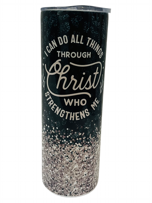 Through Christ 20oz Skinny Tumbler