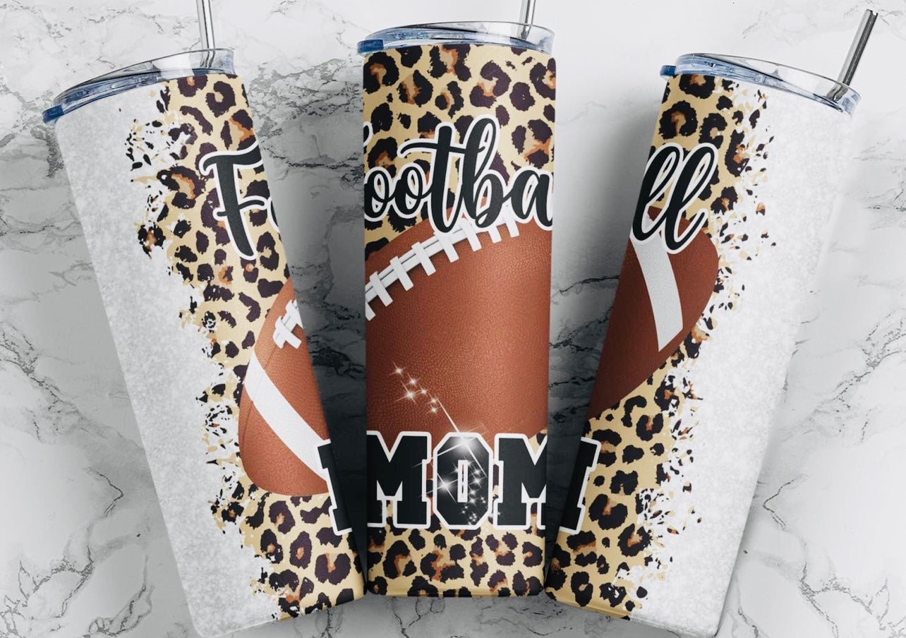 Football Mom 20oz Skinny Tumbler