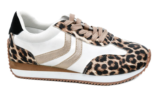 Kickoff Leopard Combo Sneakers by Corkys(Final Sale)