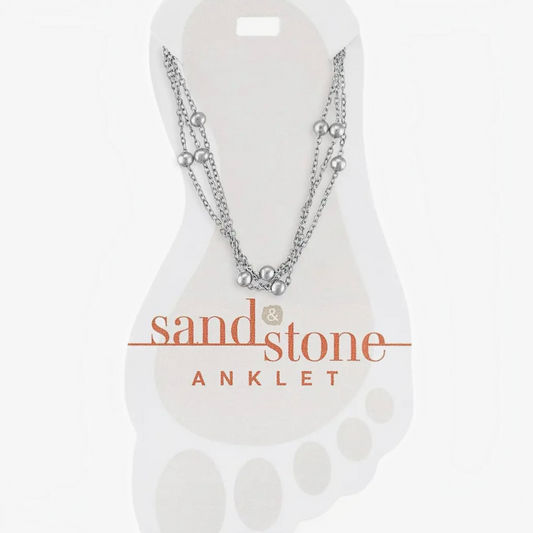 Sand & Stone Anklets: Silver Multi-Strand Anklet