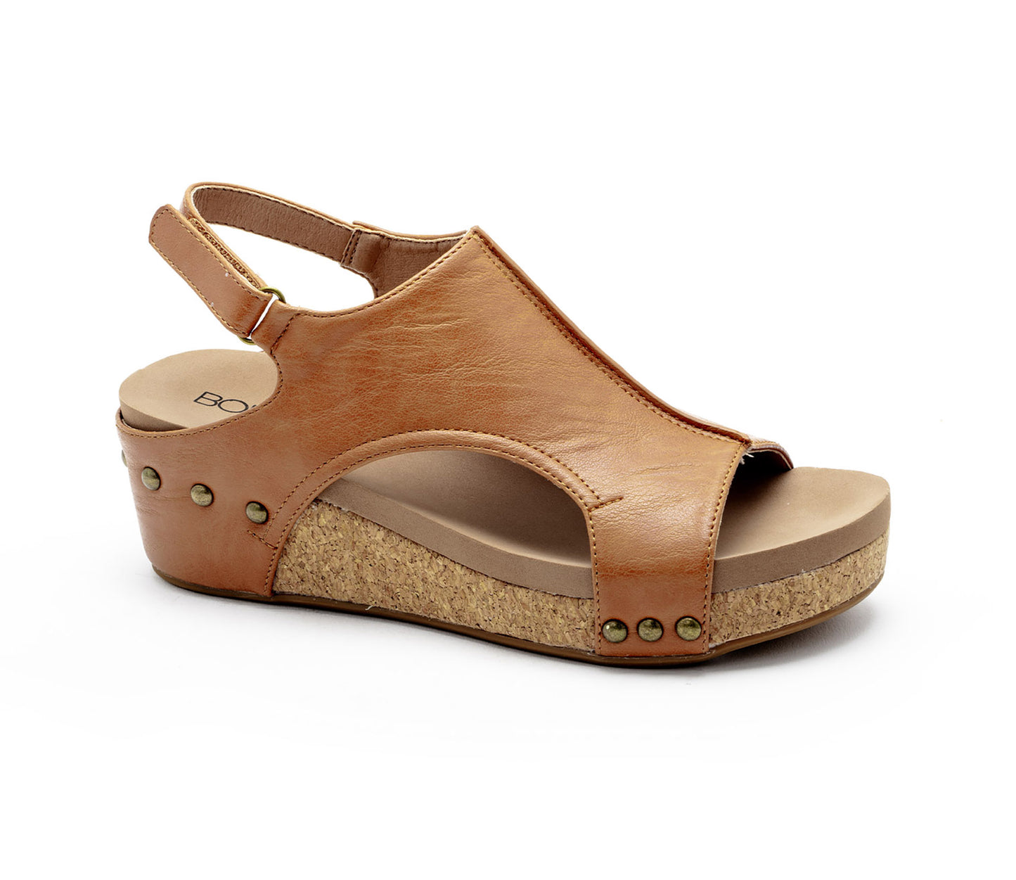 Volta ll Cognac Smooth Wedge by Corkys