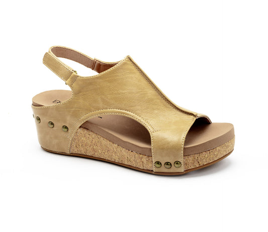 Volta ll Taupe Smooth Wedge by Corkys