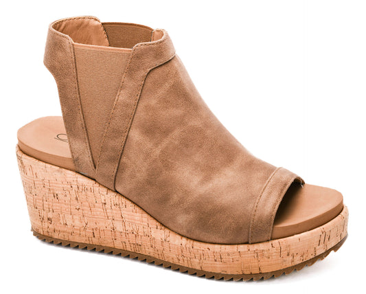 Easy Now Tan Oil Pu Wedge by Corkys