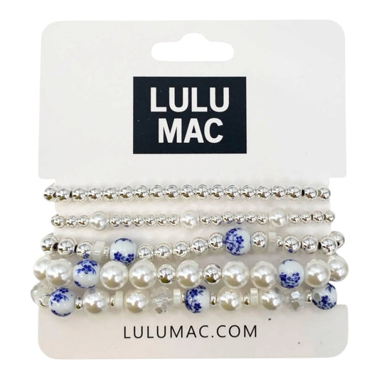 Lulu Mac (Silver/Blue-Pearl) Bracelet