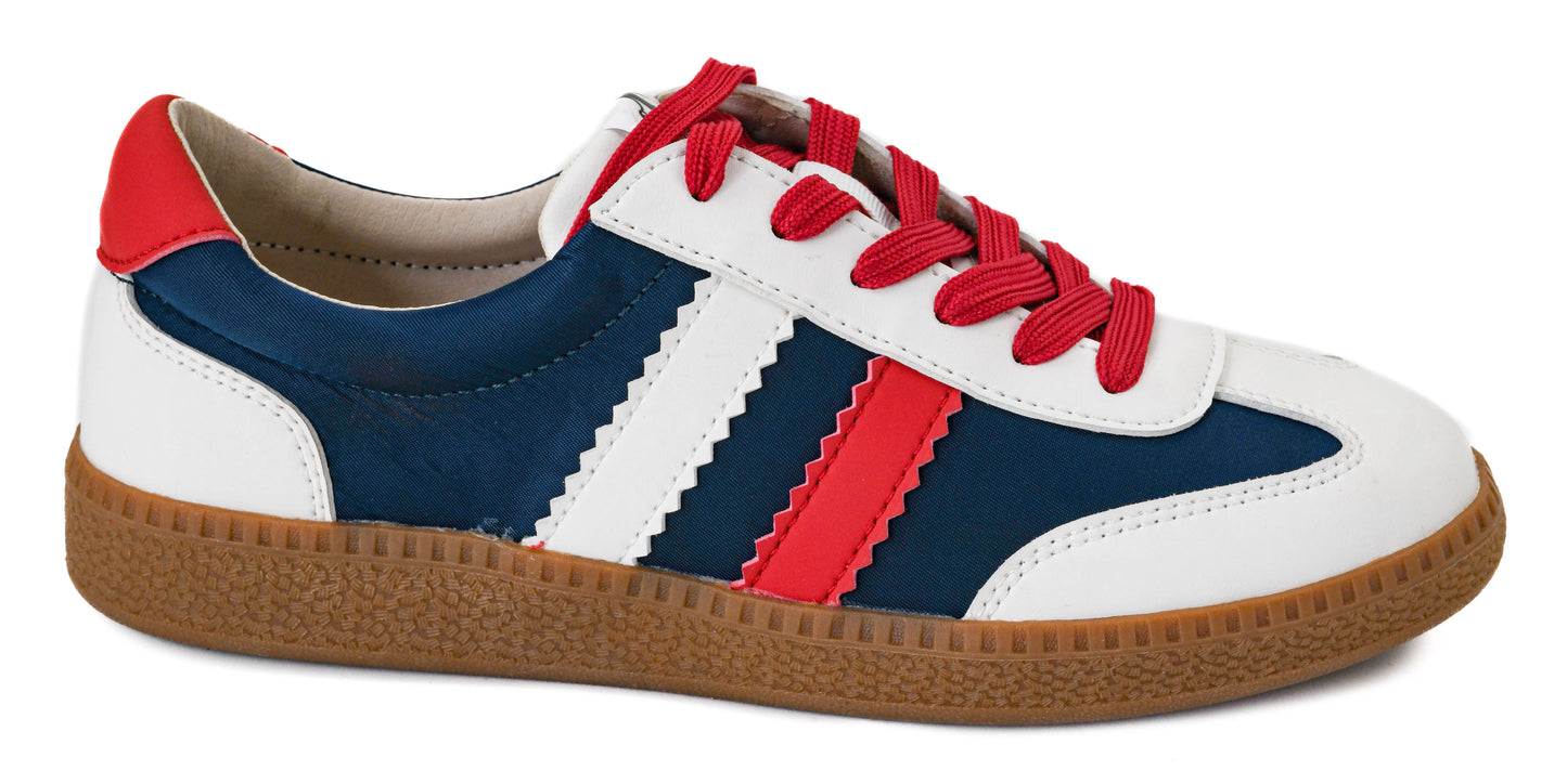 Heads Up Red White Blue Sneakers by Corkys