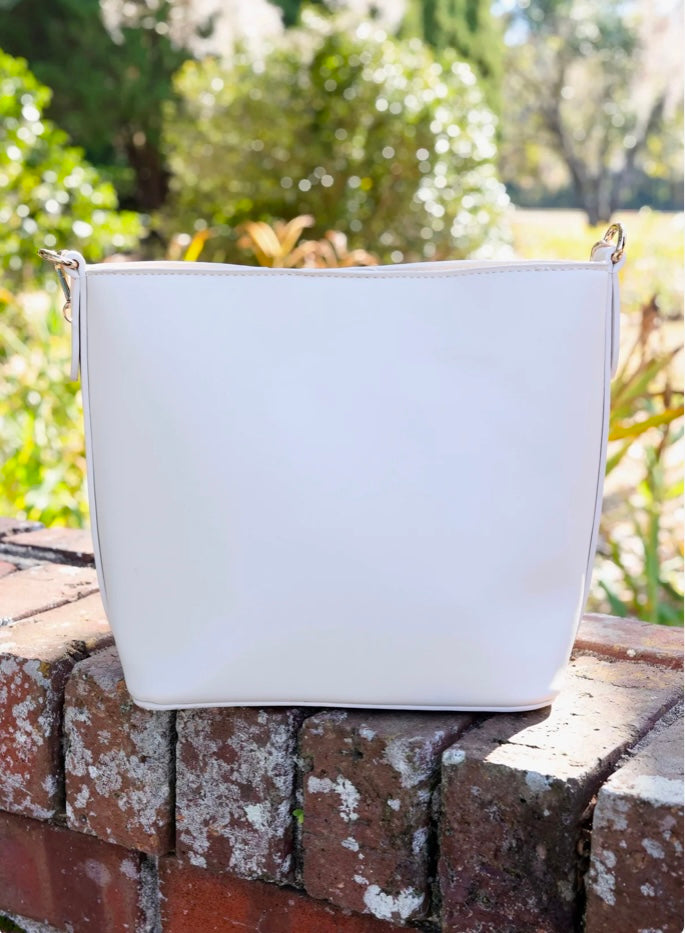 Brielle Bucket Bag in Cream by Caroline Hill