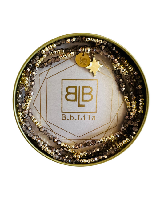 B.b. Lila Tiny Guy-Glitter Amber Bracelet