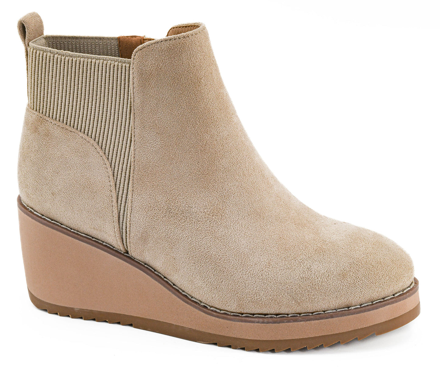 Apple Sauced Sand Faux Suede Boots by Corkys
