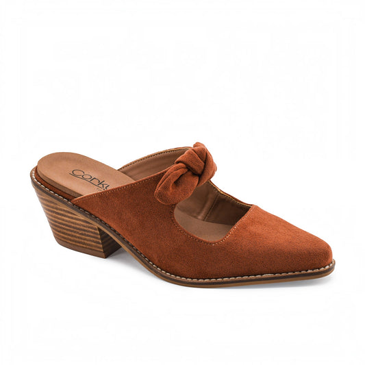 Oh Bow She Didnt (Rust Faux Suede) by Corkys
