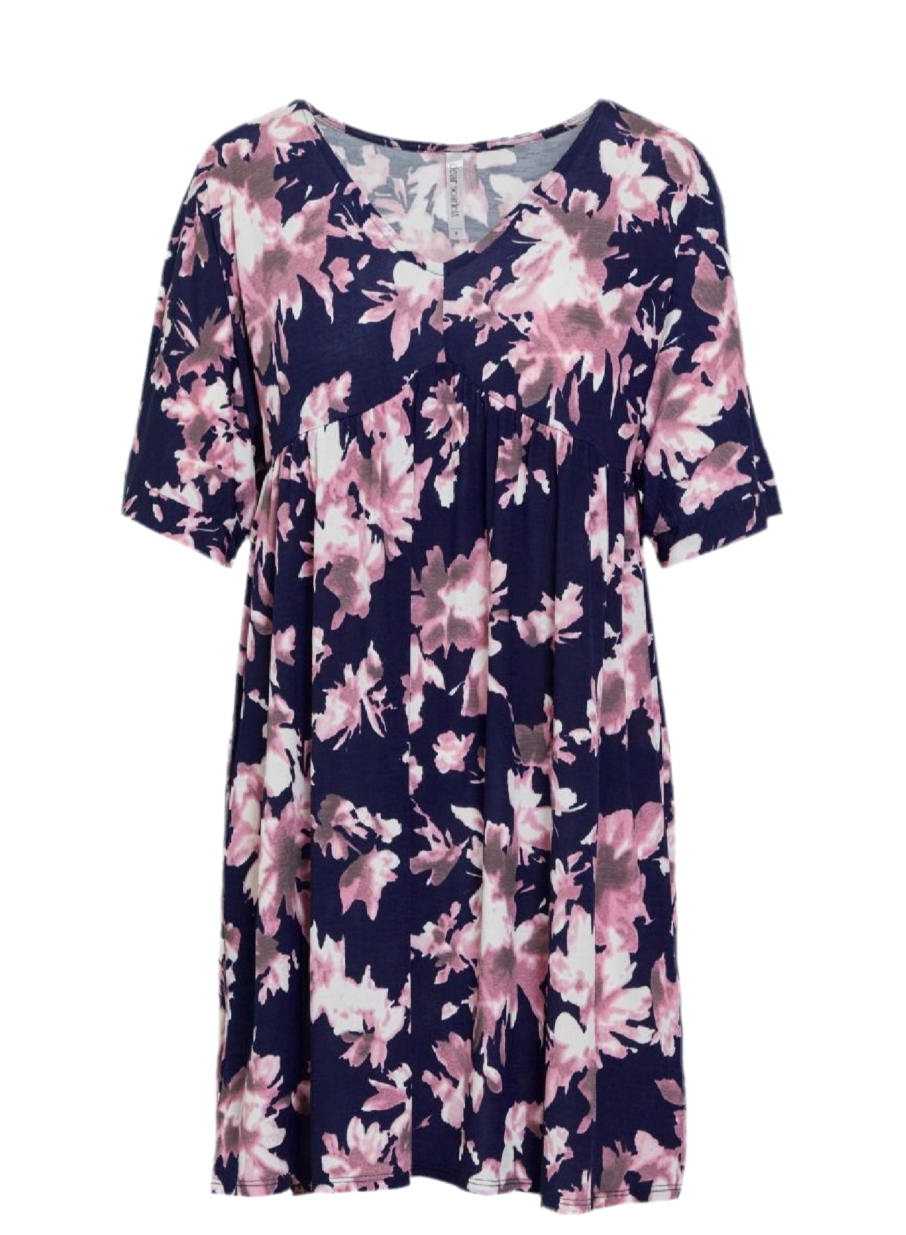 Babydoll Dress in Navy Magenta by Dear Scarlett