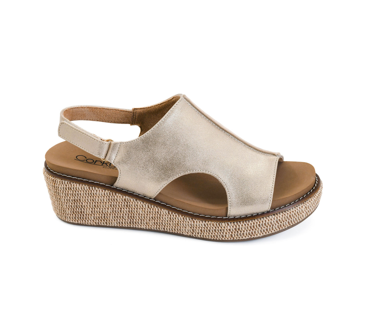 Volta ll Washed Gold Wedge by Corkys