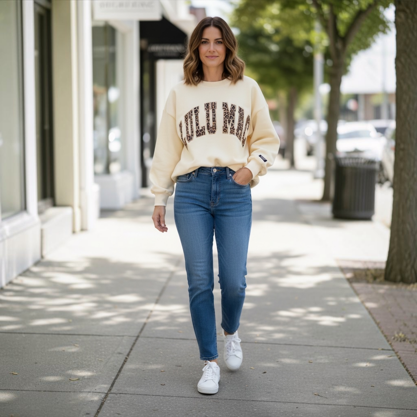Lulu Mac Butter/Leopard Sweatshirt
