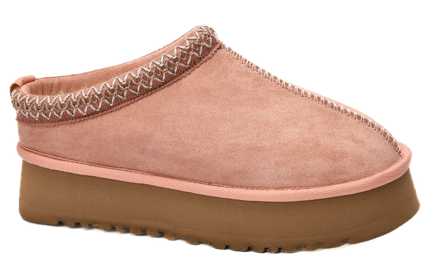 Pillow Talk Slip On Shoes In Blush Faux Suede by Corkys