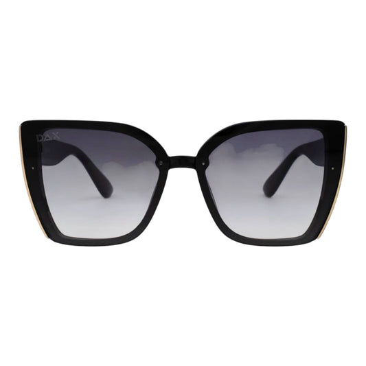 Athena in Black - Women's Large Cat Eye Sunglasses by Dax Eyewear
