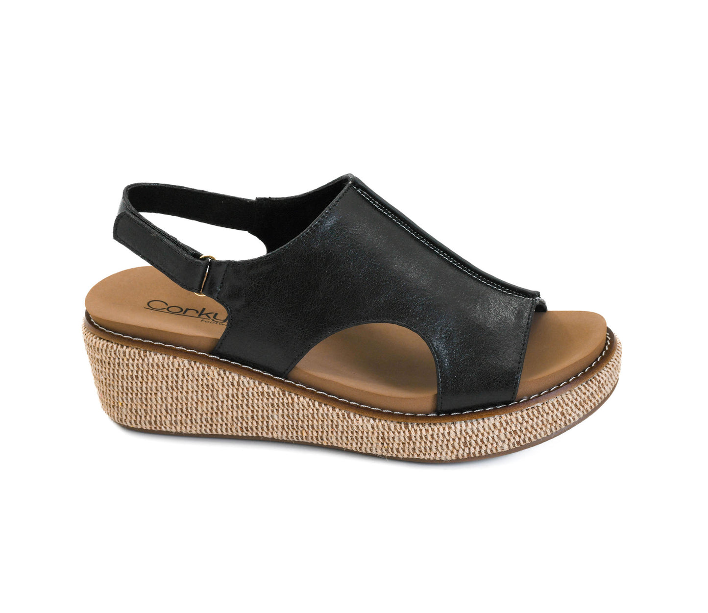 Volta ll Black 2 Wedge by Corkys