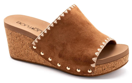 Stitch N Slide Faux Suede Wedge by Corkys