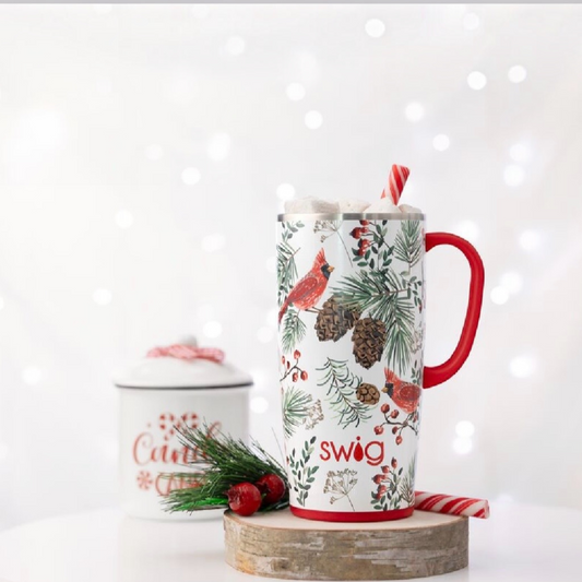 Winter Cardinals 22oz Travel Mug by Swig Life