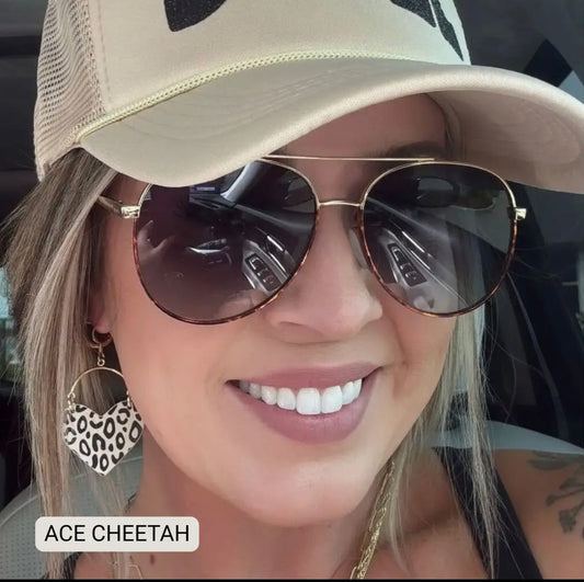 Ace - Cheetah Aviator Sunglasses by Dax Eyewear