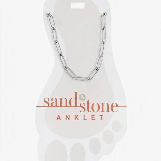 Sand & Stone Anklets: Silver Paperclip Anklet