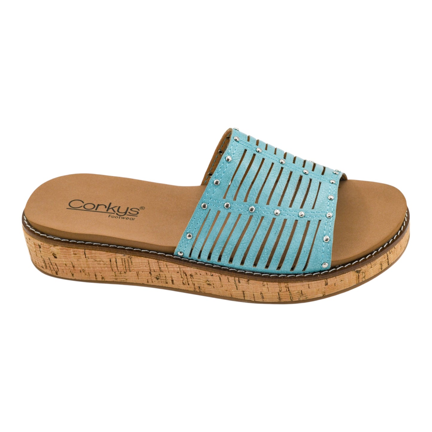 At Ease Turquoise Sandal by Corkys