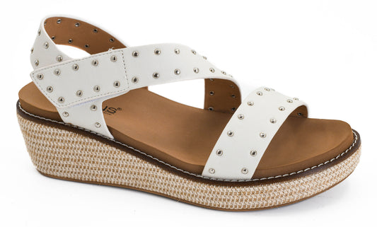 Chit Chat Ivory Wedge by Corkys