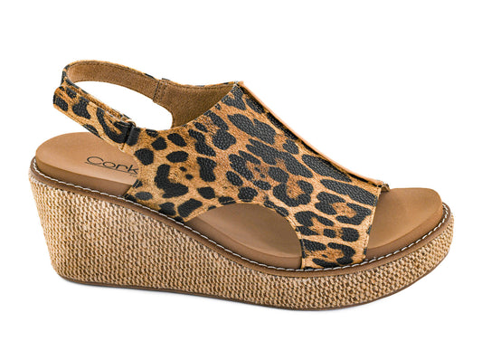 Carley Leopard Wedge by Corkys