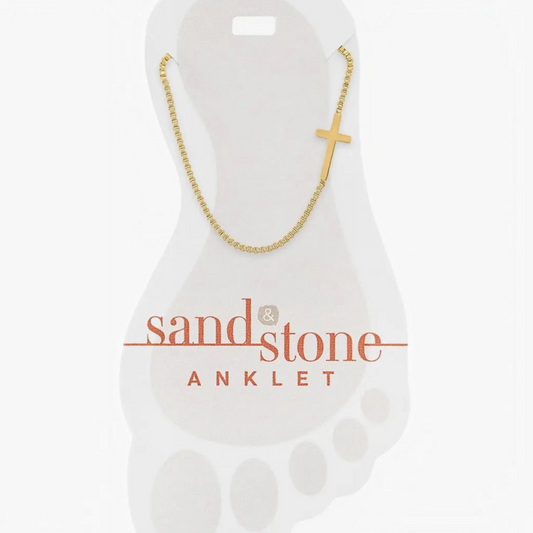 Sand & Stone Anklets: Gold Cross Anklet