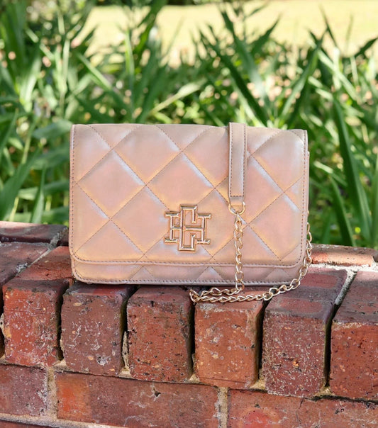 Bryn Clutch/Crossbody Gold Shimmer LD by Caroline Hill