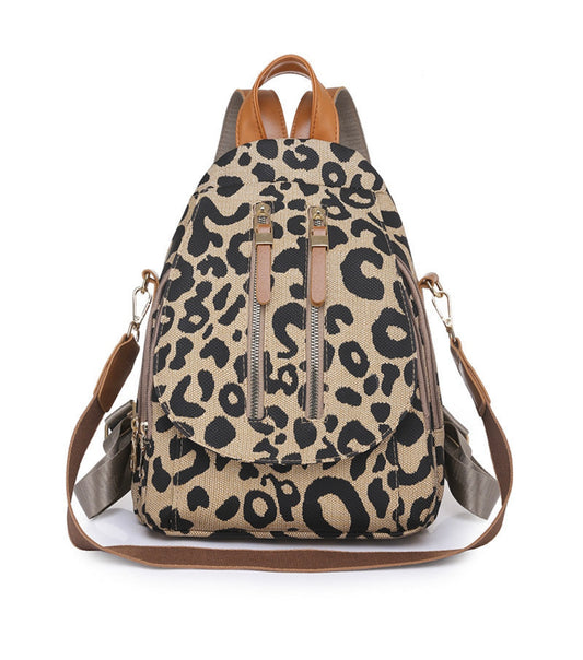 Leopard Print Backpack Bags