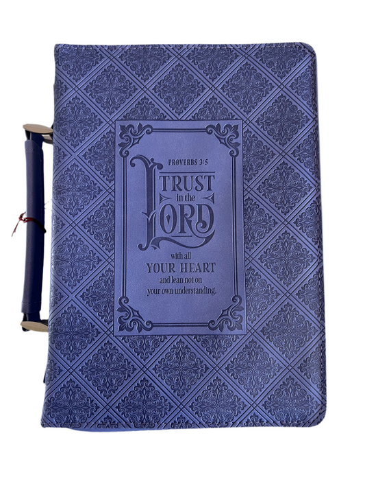 Trust In The Lord Purple Large Bible Cover