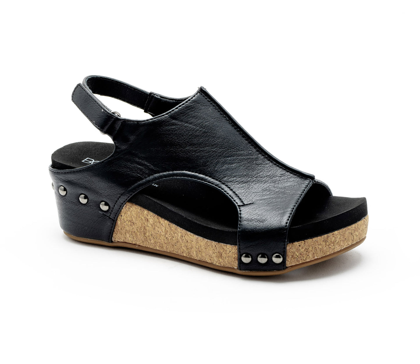 Volta ll Black Smooth Wedge by Corkys