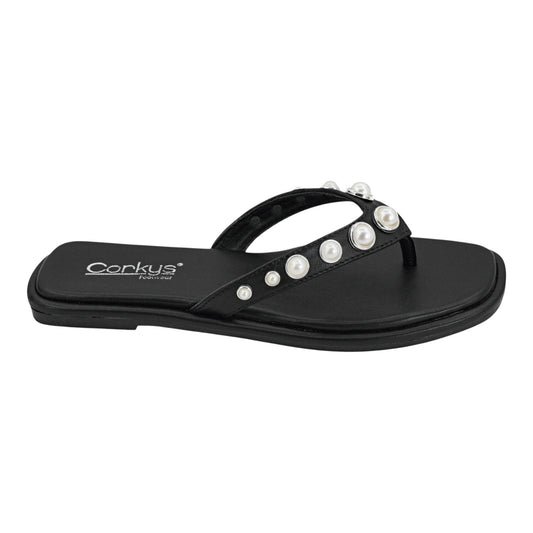 Jump In Black Sandal by Corkys