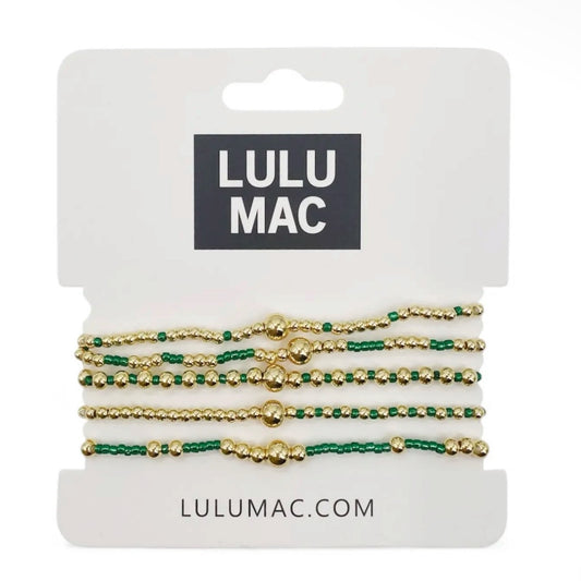 Green/Gold Bracelets by Lulu Mac