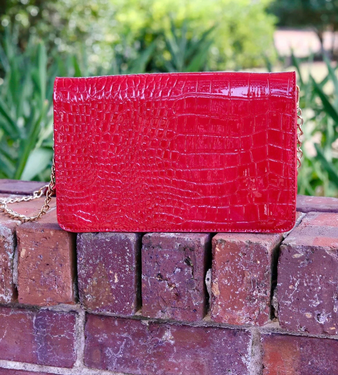 Bryn Clutch/Crossbody Red Patent EC by Caroline Hill