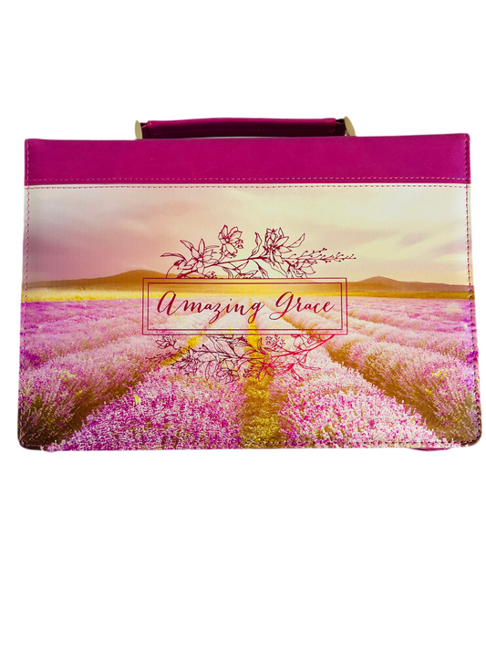 Amazing Grace Flower Field Bible Cover