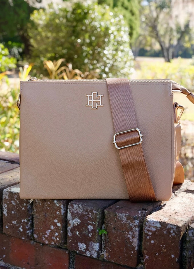 Ariana Crossbody in Tan by Caroline Hill