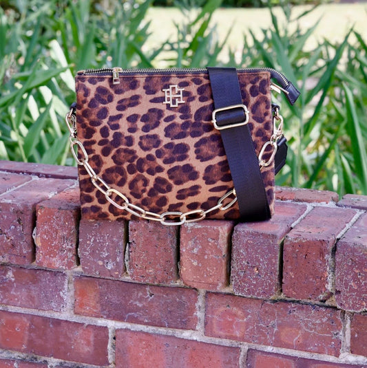 Ariana Crossbody Spotted Saddle by Caroline Hill