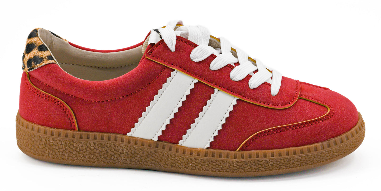 Heads Up Red Sneakers by Corkys