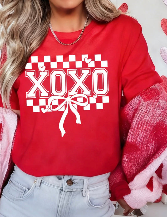 Red XOXO Bow T-Shirt