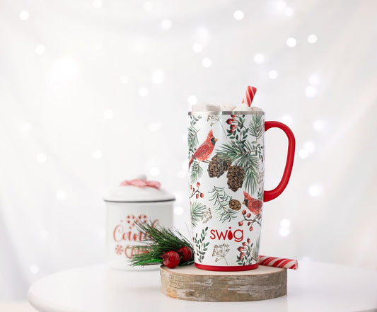Winter Cardinals 22oz Travel Mug by Swig Life