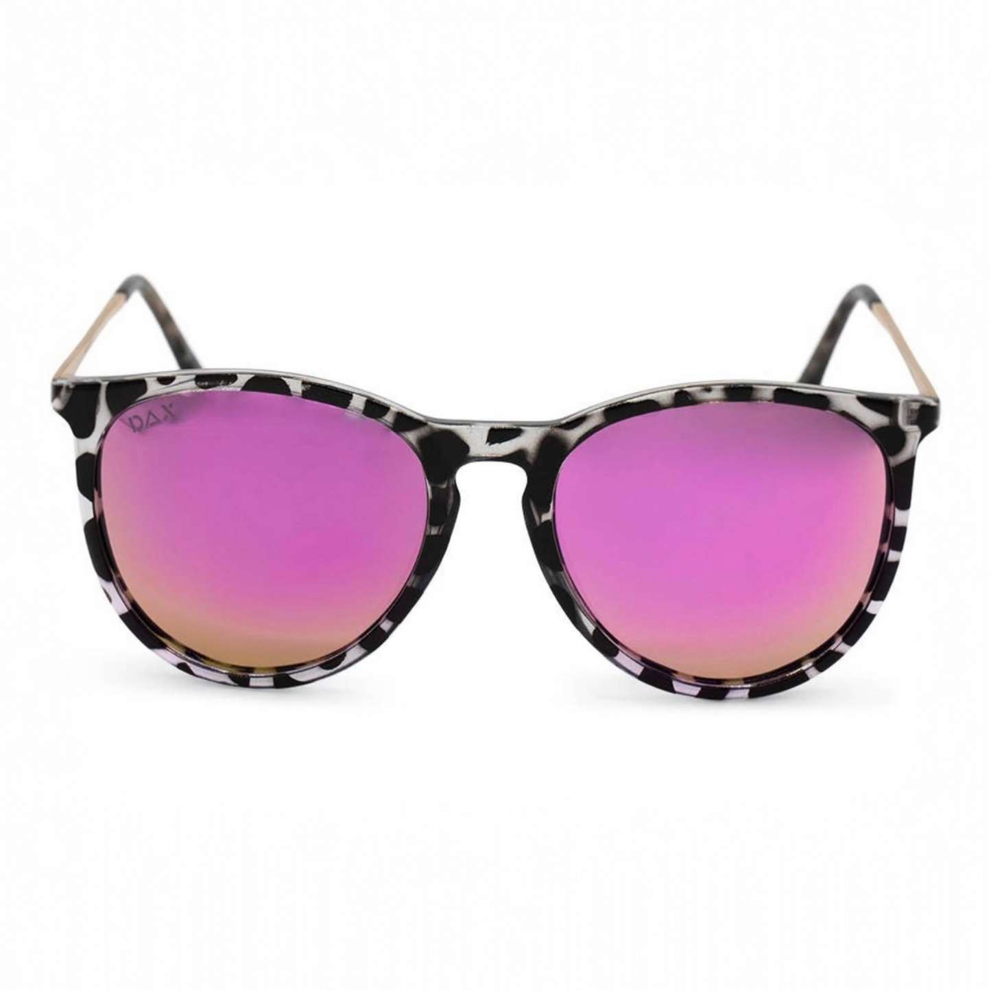 Midnight in Pink Cheetah - Women's Polarized Medium Horn Sunglasses by Dax Eyewear