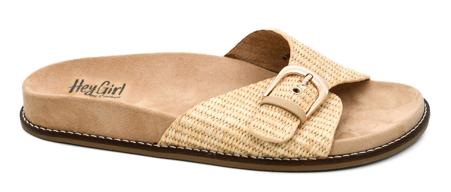 Passport Raffia Sandal by Corkys