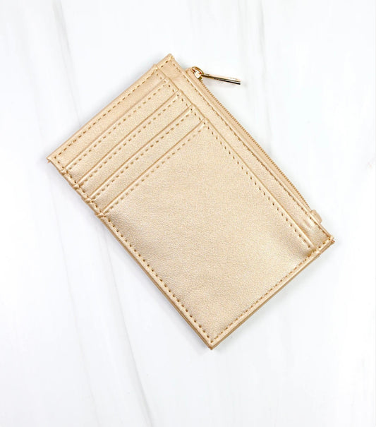 The Molly Card Holder in Gold by Caroline Hill