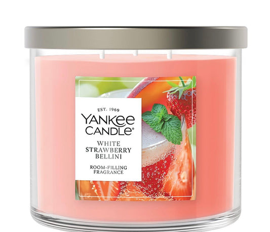 White Strawberry Bellini 3-Wick Candle By Yankee Candle