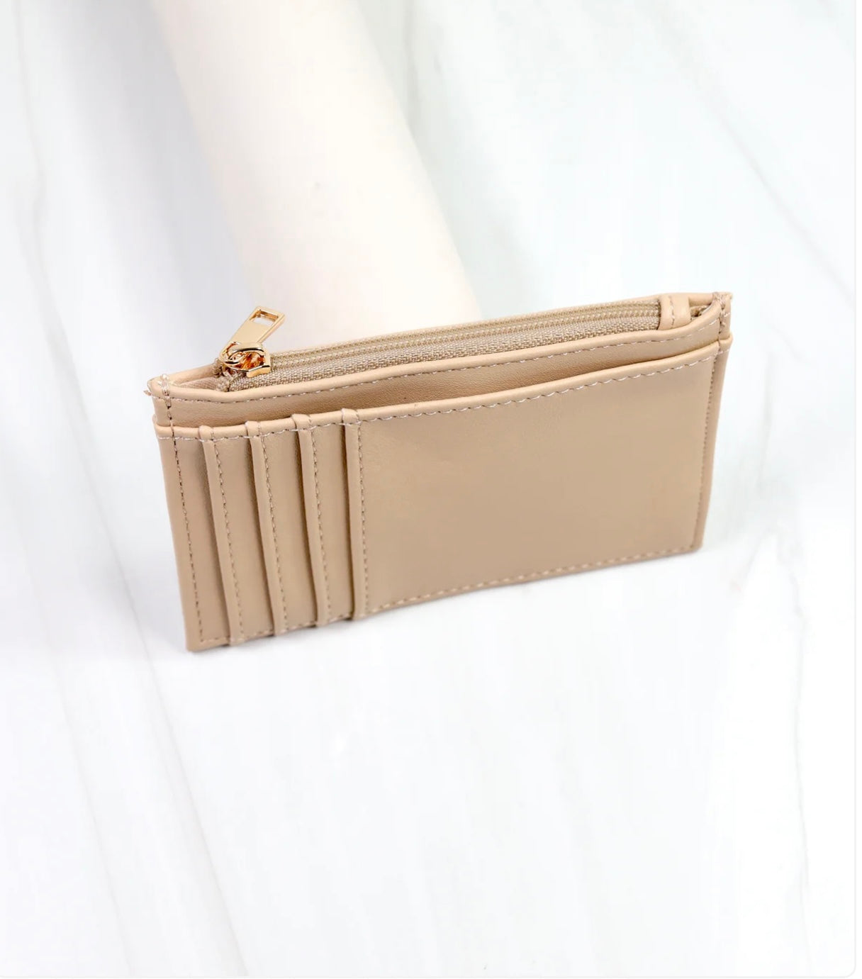 The Molly Card Holder Wallet  in Nude by Caroline Hill